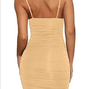 BLACK FRIDAY SALE ⚫️🔴⚫️🔴⚫️Women's Ruched Backless Spaghetti Strap Bodycon